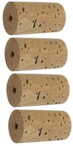 Toyvian Korkstopfen für Flöte Flötenkorken aus Naturkork 4 Stück für Querflöte und Kopfstück als Zubehör für Holzblasinstrumente