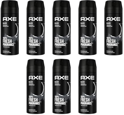 AXE Bodyspray Black Deo Deodorant ohne Aluminium 8x 150ml | Deospray Herren Men