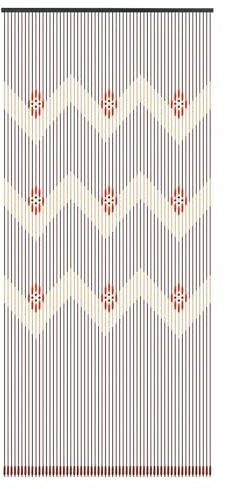 KAPIPALA 90x195cm Tür Perlenvorhang, Bambus Holz Perlenvorhang, Türöffnung Perlenschnur Vorhang -Handarbeit Natur Türvorhang Fadenvorhang, für Veranden, Flure, Schlafzimmer