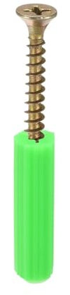 ECOLFE Spreizanker aus Kunststoff, 35 Stück 7 mm x 28 mm Haushalt Mauerwerk Kunststoffschrauben Anker Expansion Rohr Befestigungen Wandverbinder grün