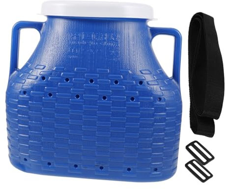 WHAMVOX Cestino da Pesca Contenitore per Pesci Professionale Contenitore per Gamberetti Portatile in Plastica Robusto Facile da Riporre in Auto con Cinghia
