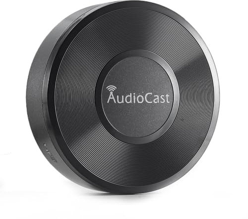 Yuattory Receptor Inalámbrico WiFi de Transmisión de Audio y Música Audiocast Ieast Play M5 DLNA para Adaptador de Audio Airplay para Transmisiones en Habitaciones