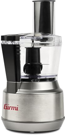 Girmi RB01 Mastro Pocket Mini-Robot Multifunzione, 300 W, Capacità 600cc, 2 Velocità, 2 Dischi Inox, Doppia sicurezza, Grigio