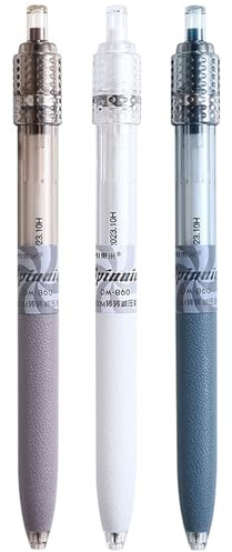 Fidget pennor indragbara 0,5 mm svart gel-bläck kulspetspennor snurrande stressavlastning fläckfri – grå vit blå 3-pack