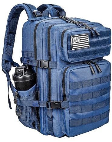 LHI Zaino Tattico Militare 45 Litri Resistente all'acqua per Trekking, Montagna, Caccia e Viaggi - Ideale per Uomo, Sport all'Aperto e Attrezzature Militari