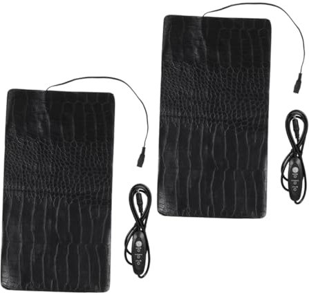 UKCOCO USB Betriebene Haustier Heizmatten 2 Stück 3 Heizstufen Kratzfest Und 33x18cm Krokodilmuster Wärmebett Für Reptilien Katzen Und Kleine Tiere