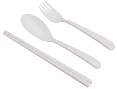 6 palillos de dibujos animados japoneses simples y delicados para el hogar, tenedor de cuchara, tenedor de cuchara, palillos [arroz nórdico]