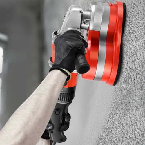 Electric Angle Grinder Concrete Handheld Three Head Dust-Free Grinding Machine for Floor Renovation Putty, 2800W 0-2800RPM Buffing Machine with 3pcs 4'' Diamond Wheels and Polishing Pad