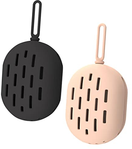 HAPINARY 2 Stück Make Up Schwamm Halter Tragbare Kosmetik Puff Box für Reisen mit Belüftungsdesign Khaki und Schwarz für Optimale Aufbewahrung und Pflege Beauty Schwämme
