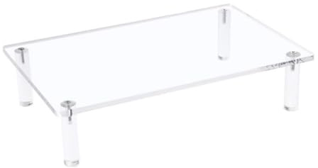 Impresora Rack Risers Borrar Monitores de Computador Acrílico El Soporte de Ordenador Portátil Básico Para Escritorio Y Oficina Organización Teclado Bandeja Elevada