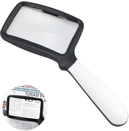 Okaywork Loupe de Lecture, Loupe grossissante avec Lumiere, 3X Foldable Reading Magnifier, 5 loupes LED à intensité Variable pour Personnes âgées atteintes de dégénérescence maculaire