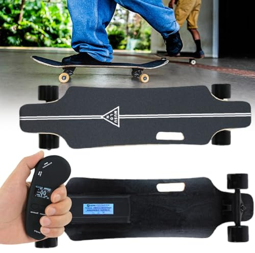 Sushangmao Skateboard Elettrici - Motore Brushless da 700 W, Tavola in Acero A 7 Strati, Carico Massimo di 330 Libbre, Cruiser Board Motorizzato, Autonomia di 15-30 Km (Opzionale) 22km