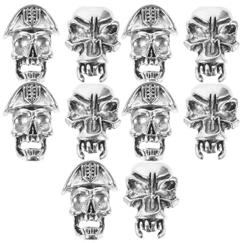 KICHOUSE Adornos Cabello Trenzado Vintage 10 Piezas Cuentas Grandes para Dreadlocks y Barba Accesorios para Hombres Anillos Decorativos para Rastas Joyería para Peinados DIY