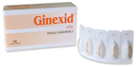FARMA-DERMA Ginexid clx Ovuli Vaginali 10 x 2 g | Stati Flogistici Vaginali | Azione Idratante e Emolliente | Igiene Intima e Irritazioni | Uso Vaginale