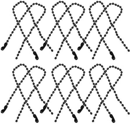 SHERCHPRY 50 Stück Kugelkette 2,4mm aus Eisen in Schwarz und Bunt nicht Leicht zu Beschädigen Runde Perlenkette für Party und Strand als Dekorative Anhängerkette