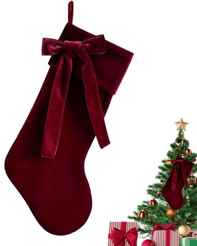 Samt Weihnachtsstrumpf Festliche Süßigkeiten Dekoration