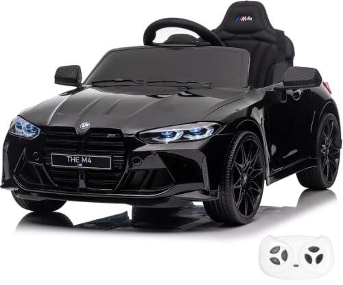 BMW M4 Elektro-Kinderfahrzeug mit Fernbedienung 12V 1 bis 5 Jahre - Schwarz