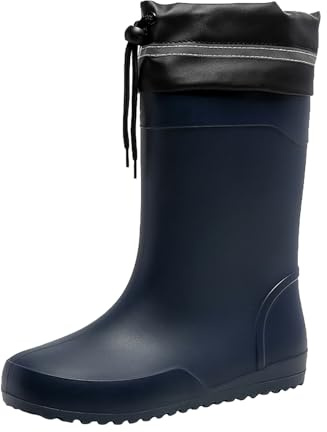 Mi-höga regnstövlar för män, gummistövlar för män, utomhusarbetsvattenskor, vattentäta fiskestövlar, trädgårdssko halkfri komfort-sula, biltvättstövel