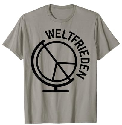 Weltfrieden Peace Symbol Globus Frieden auf Erden Geschenk T-Shirt