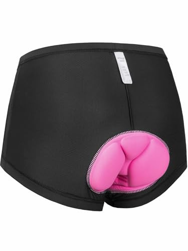 Women's Cycling Underwear 4D Padded Bike Shorts Lightweight Bicycle Biking Undershorts Breathable Ergonomic Design Large Black