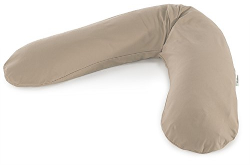 Theraline Ersatzbezug für Das Original Schwangerschaftskissen & Stillkissen, Stillkissen Bezug 190 cm, Bamboo Collection aus Bambusviskose und Bio-Baumwolle, Farbe: Cappuccino