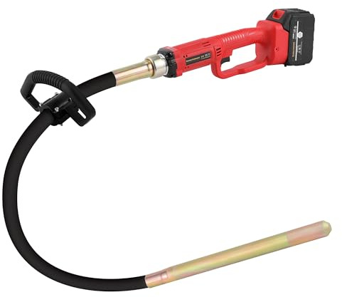 Hanchen Vibratore per Calcestruzzo con Batteria al Litio 3.0Ah Caricabatterie 21V Ago Vibrante per Calcestruzzo Portatile Ø35 mm con Tubo da 1,5m