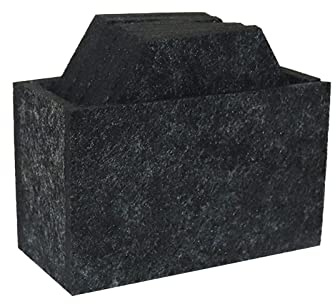 Sottobicchiere in feltro, sottobicchiere in feltro di alta qualità, set di 12 sottobicchieri esagonali con scatola di stoccaggio, adatto per tazze da caffè, accessori bar, bevande, tazze (grigio