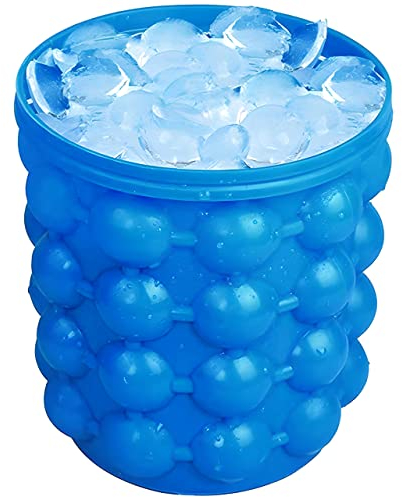 Retoo Eiswürfelform, Silikon Eiswürfelbehälter mit Deckel in Tassenform, BPA-Frei, Becher mit Eis für Getränke, Gekühlte Whisky, Wein, Cocktail, Spülmaschinenfest, Leicht zu Lösen