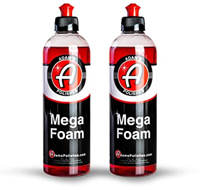 Adam's Polishes Mega Foam (16oz, 2 Pack) - Detailing pH Neutral Car Soap Washing, Concentated For Use In Car Wash Bucket, Foam Gun For Cleaning, Won't Strip Car Wax or Ceramic Coating