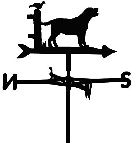 Girouette en métal pour Chien et Oiseau, indicateurs de Direction du Vent de girouette Vintage pour décoration de Jardin extérieur