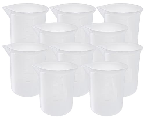 XNJIHWA 10 Stück Mehrzweck-Silikon-Messbecher Silikon-Becher für Harz 100ml für Antihaft-Mischbecher DIY-Harz Klebewerkzeuge & Backen zu Hause