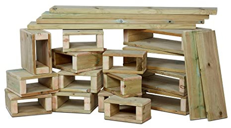Office Needs Direct Millhouse EYFS Nursery Outdoor Building Block Set 22 Pieces DR019