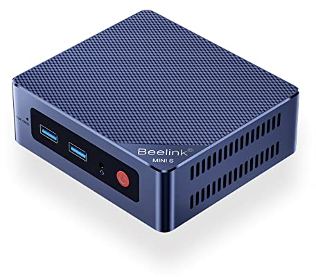 Beelink MINI-S12, Mini PC avec processeur Intel Alder Lake-N95 (jusqu'à 3,4 GHz), 12 Go RAM, 256 Go SSD, HDMI/WiFi5/BT 5.2/LAN 2.5G/WOL/Démarrage Auto