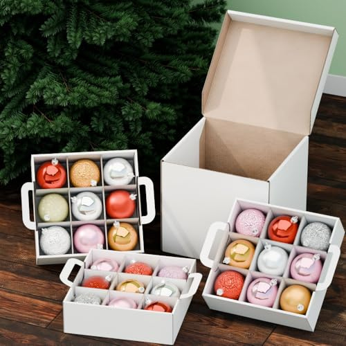 Seefalke Weihnachtskugeln in unserer Weihnachtskugelsortierbox sicher verstauen - Variante 27x 8cm…