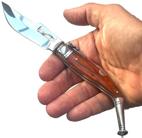 ADCSHOP Jerezana Taschenmesser - 20,10 cm - Klinge aus 3Cr13Mov-Stahl, 8,50 cm - Griff aus lackiertem stamina-Holz 11,60 cm - Gewicht 68,90 g - Tragbarkeit und täglicher Gebrauch.