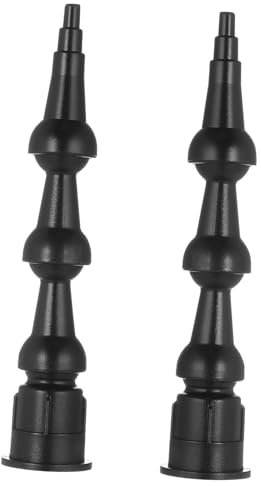 KICHOUSE 2pcs 360° Rotatable Caulking Tips 1cm Threaded Bent Nozzle, Hard Plastic Multi-Angle Sealant Nozzle for Home and Professional Caulk Application