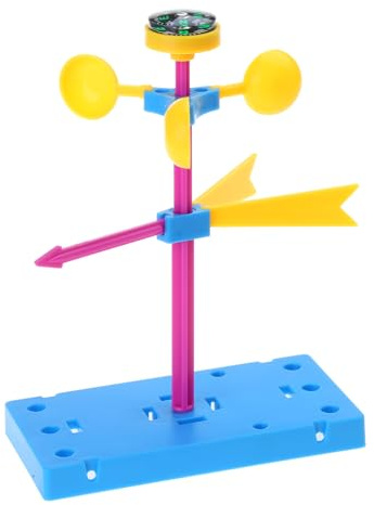 1Set Wind Vane Model Handmade Anemometer Kit Wind Speed Measurement Toy for Children Physics Experiment Supp Wind Vane Kit
