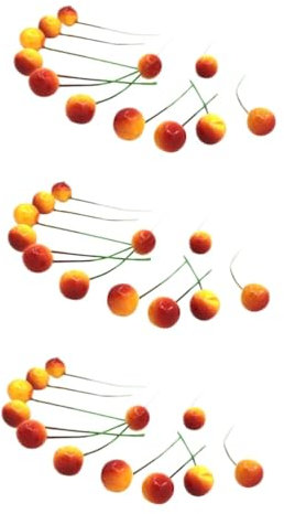 IMIKEYA 144 STK künstliche Kirschen zur Dekoration künstliche Stechpalme rote Blumenpflücker kunstobst künstliche früchte Girlande schmücken künstliche lebensechte Frucht Simulation Beeren