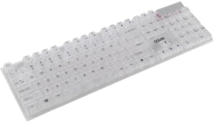 Dickly Tastiera da Gioco cablata Trasparente da 104 Tasti 43,5x12,5 cm per Programmatore Multifunzionale con retroilluminazione Cavo USB da 1,5 m