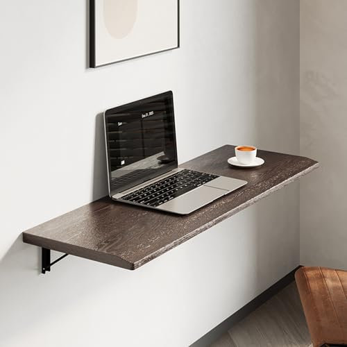 POWRZZZY Wandtisch Klappbar Wandklapptisch Klapptisch Esstisch Schreibtisch Klapptisch Wandtisch Klappbar Küche Holz Wandklapptisch für Esszimmer Arbeitszimmer Küche Balkon(60x30cm)