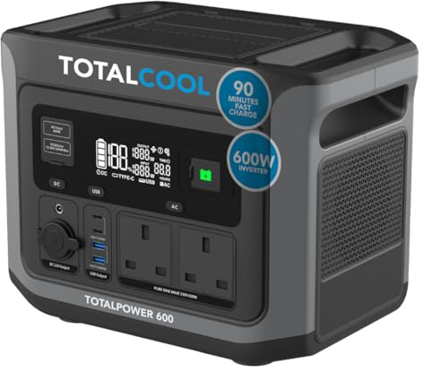 Totalpower 600 tragbare Powerbank – Solarkraftwerk mit 600 W Leistung – schnell aufladbarer Akku – netzunabhängiger Lithium-Solargenerator – Solarstromgenerator