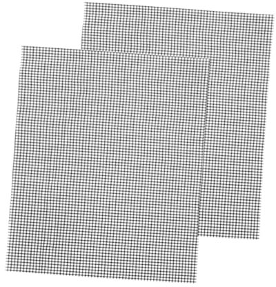 VINTORKY 2pcs Reusable Non-stick Bbq Mesh Mat for Vegetables Fish Meat Outdoor Barbecue Pads for Charcoal Grill and Bbq Grill Tray