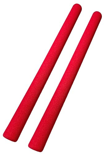 TEKKA BUDO 2er Set Escrima Stick rot 50 cm Schaumstoffbezug - Safety Soft Stick - Ju Jutsu SV Waffenabwehr Trainingsstock