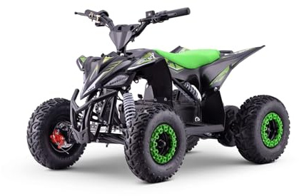 Beneo Motors Quad-elektrisk ATV för barn T-Rex grön - 1300 W, 48 V batteri (4 x 12 V 12 Ah), från 6 år