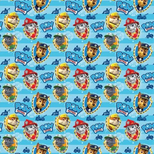 Paw Patrol omslagspapper paket med x2–4 meter rullar – 8 m rulle för barn Paw patrol tema presentförpackning
