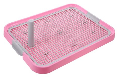 LIGHTAOTAO Toilette per Animali Domestici in Plastica Rete per Addestramento Cani e Gatti, Vassoio Facile da Pulire e Trasportare, per Casa e Interno Rosa