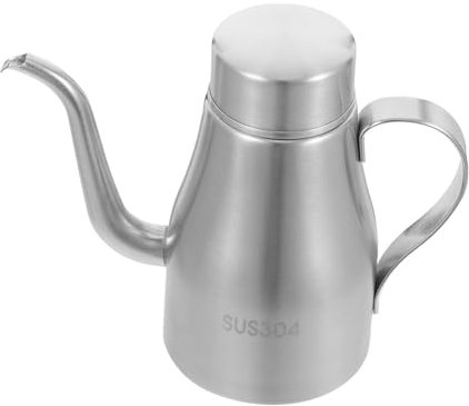 WEKADRIN 13oz Bouteille à Huile Acier Inoxydable Avec Bec Verseur Pour Cuisine Pour Huile Olive Et Vinaigre