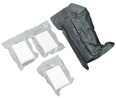 Alomejor Banda Israeliana 4 Pcs Impostato Ad Alta elasticità Curva di Garza di Garza Kit Pneumatici Emergenza per Sanguinamento Traumatico in Ambulanza, Cotone e Materiale Plastico, 186 G-208 G Peso