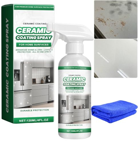 Keramisk kakelrengörare och putsspray, fläckbekämpning formulerad för golv, vägg och duschplattor, keramisk beläggning spray avvisar fläckar och smuts, lägger till glansig till badrums- och köksytor
