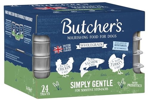 Butcher's Complete Wet Tray Hypoallergenic Adult Dog Food Simply Gentle Pack 24x150g - Chicken, Salmon & Turkey